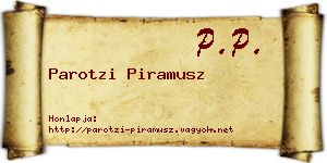 Parotzi Piramusz névjegykártya